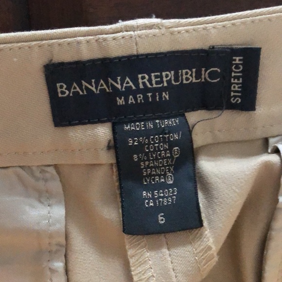 Women’s size 6 banana republic stretch martin beige slacks - Picture 4 of 10